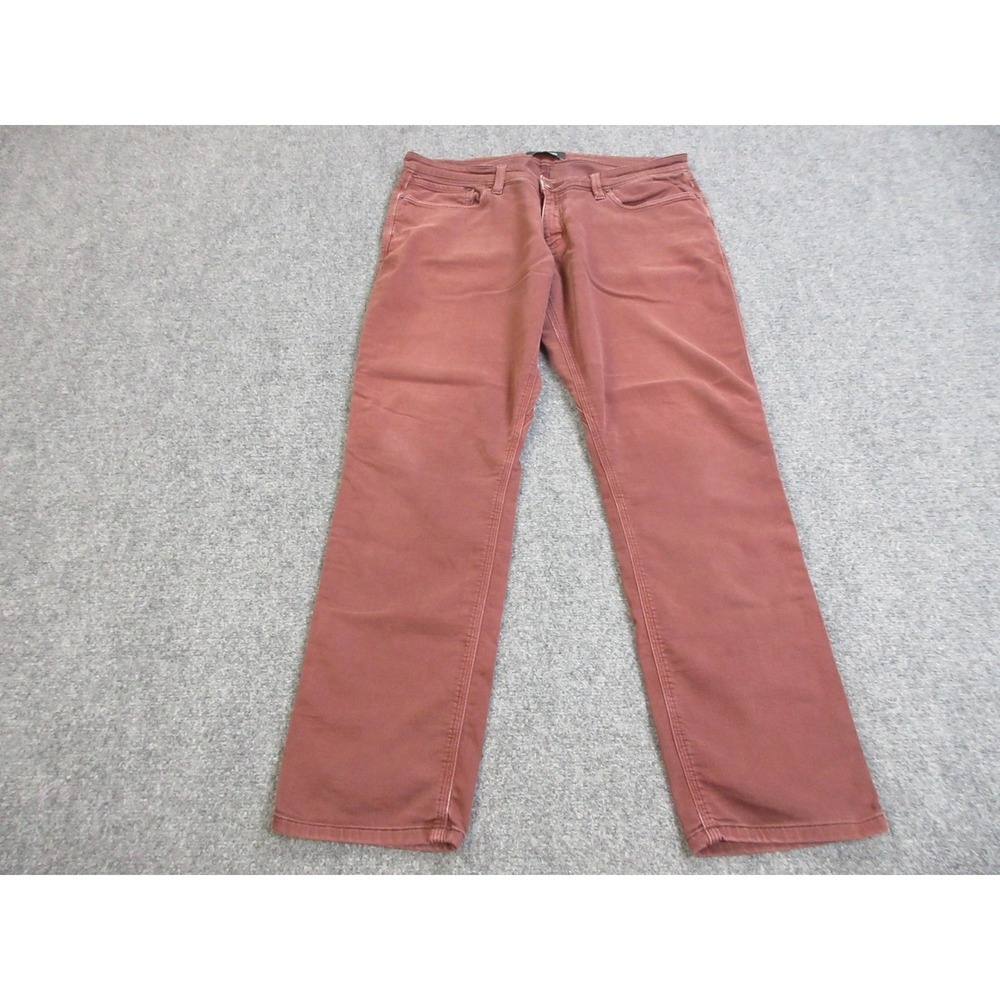 DU/ER N2X Slim Fit Jeans Mens 38x32 Brown Stretch Denim Straight Leg Pants‎